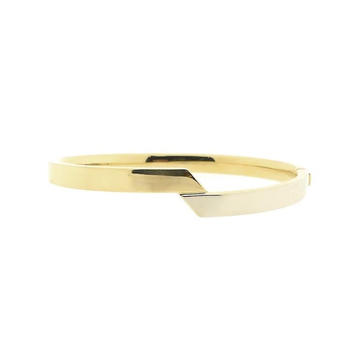 Bicolor gouden slavenarmband; Maat M, Bijoux, Sacs & Beauté, Bracelets, Enlèvement ou Envoi