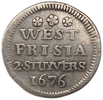 Nederland, West-Friesland 2 of Dubbele Stuiver 1676