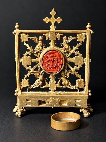 Reliekhouder - Legering - 1800-1850 - Ex Tunicam D.N.J.C