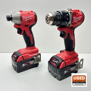 Milwaukee M18 Boor- /schroefmachine & Slagschroevendraaier, Doe-het-zelf en Bouw, Gereedschap | Boormachines, Verzenden, Gebruikt