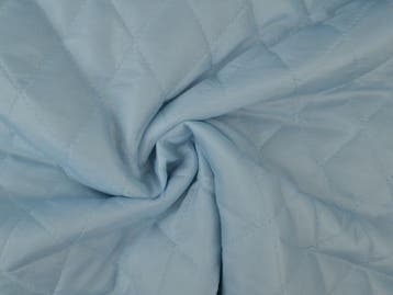 10 meter gewatteerde voering - Baby blauw, 120 cm of meer, Polyester, Verzenden, Blauw