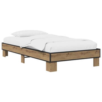 vidaXL Bedframe Artisanaal eiken 80 x 200 cm Bewerkt hout, Verzenden, Nieuw