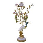 Kaarsenhouder - Hars, Metaal - vogels en bloemen Design