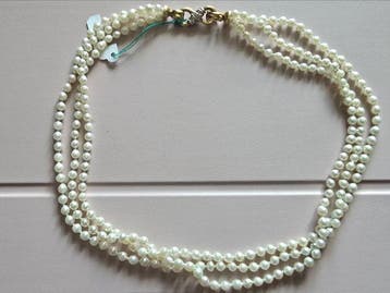 Collier ras du cou - 18 carats Or jaune Perle
