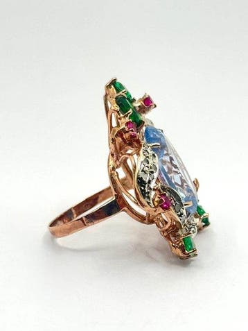 Sans prix de réserve - Bague - 9 carats Or rose, Argent -, Bijoux, Sacs & Beauté, Bagues