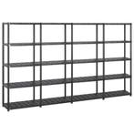 vidaXL Opbergrek 5-laags 284x38x170 cm kunststof zwart, Huis en Inrichting, Verzenden, Nieuw
