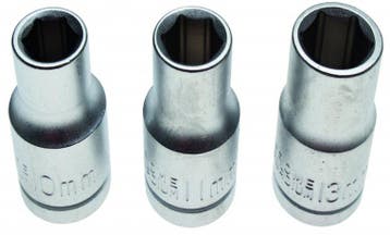 Dopsleutelset 12,5 mm (1/2) 10 / 11 / 13 mm 3-dlg, Verzenden, Nieuw
