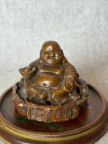Boeddha wierookbrander inclusief sokkel - Bronze, Bois -