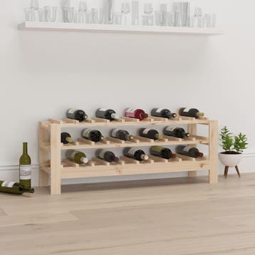 vidaXL Wijnrek 109,5x30x42 cm massief grenenhout, Verzenden