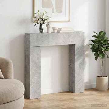 vidaXL Haardombouw Betongrijs 102 x 18 x 100,5 cm Bewerkt, Verzenden