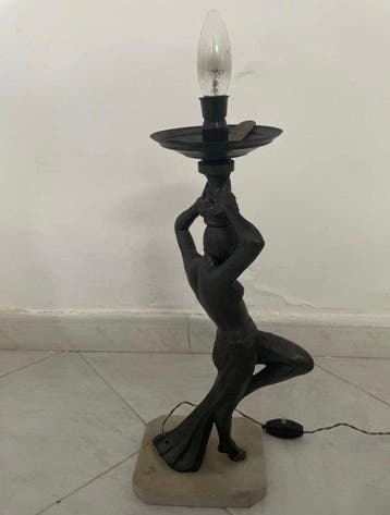 Lampe de table - Bronze, Marbre, Métal
