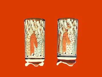 Vaas - Porselein - Japan - Japanse vazen (paar) (Zonder, Antiek en Kunst