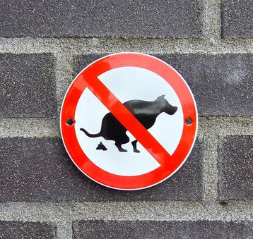 Honden poep verbodsbord, Verzenden, Nieuw
