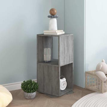 vidaXL Draaikast 34,5x34,5x75,5 cm spaanplaat betongrijs, Huis en Inrichting, Verzenden, Nieuw