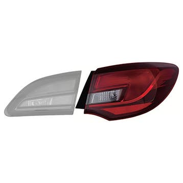 Opel Astra J 4D 2010-2015 Achterlichtglas Buiten Rechts, Verzenden, Nieuw