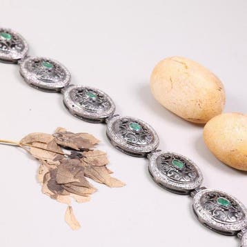 Sans prix de réserve - Bracelet Bracelet ovale en argent,