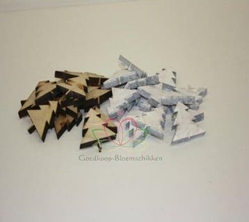 Boompjes hout Naturel ca. 5 cm zak 40 stuks, Nieuw
