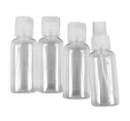 Set van 4 reisflesjes met druk- en spuit-dop, Verzenden
