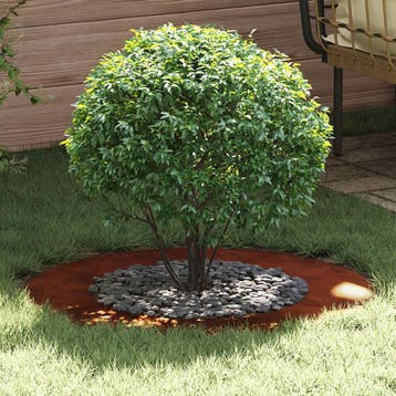 vidaXL geschikt voor vlakke boomring Roestig Ø50/80 cm, Verzenden, Nieuw