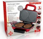 Telefunken Hamburgermaker - 800W, Ophalen of Verzenden, Nieuw in verpakking, Fornuis, Frituur en Grillen