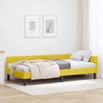 vidaXL Hoek Bed Frame met hoofdeinde Geel 90 cm x 190 cm, Verzenden, Nieuw