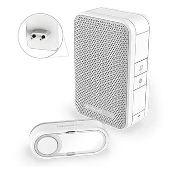 Honeywell draadloze plug-in deurbel met drukknop wit -, Verzenden, Nieuw