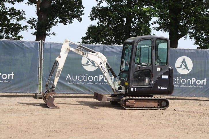 Veiling: Minigraver Bobcat E16 Diesel 10kW 2012, Zakelijke goederen, Machines en Bouw | Kranen en Graafmachines, Ophalen