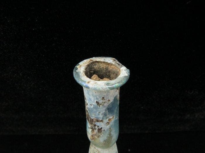 Oud-Romeins Glas Parfum/Zalffles (1x) - 8.5 cm (Zonder, Antiquités & Art, Antiquités | Autres Antiquités