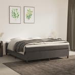 vidaXL Boxspring bed 180x200 cm fluweel donkergrijs, Huis en Inrichting, Slaapkamer | Bedden, Verzenden, Nieuw