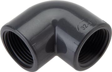 Raccord coudé 90deg Rp3/8 Femelle PVC-U 16bar (224.8psi), Bricolage & Construction, Verzenden