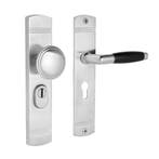 Retro buitendeurbeslag knop/klink PC55 in mat nikkel met..., Ophalen of Verzenden, Klink of Kruk