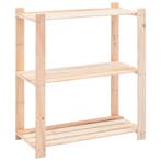 vidaXL Opbergrek 3-laags 80x38x90 cm massief grenenhout 150, Verzenden, Nieuw