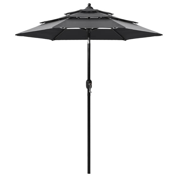 vidaXL Parasol 3-laags met aluminium paal 2 m, Jardin & Terrasse, Parasols, Envoi