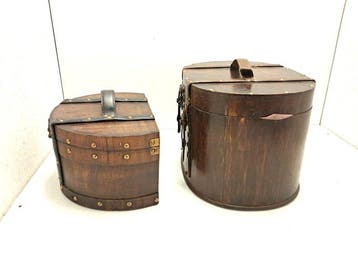 Coffre de rangement (2) - Bois, Cuir