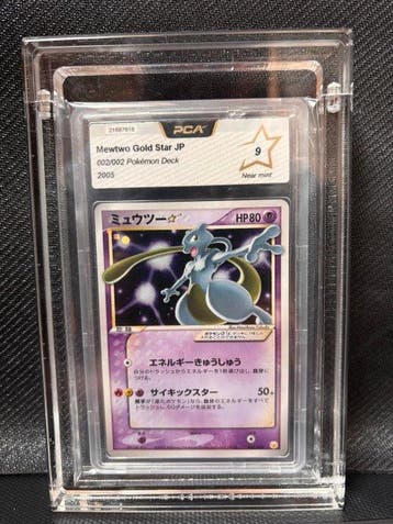 Pokémon - 1 Graded card - Mewtwo 002/002 Holo - PCA 9 -, Hobby en Vrije tijd, Nieuw