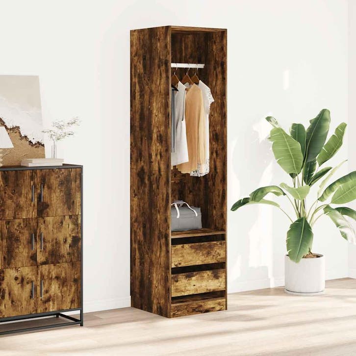 vidaXL Kledingkast met lades 50x50x200 cm bewerkt hout, Huis en Inrichting, Kasten | Kleerkasten, Nieuw, Verzenden