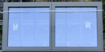 aluminium raam , chassis , venster 207 x 105 beigegrijs 7006, Raamkozijn, Ophalen of Verzenden, 150 tot 225 cm, Inclusief glas