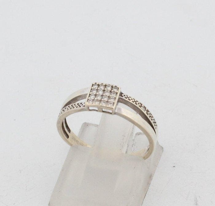 Zonder minimumprijs - Ring - 9 kt. Witgoud Diamant, Bijoux, Sacs & Beauté, Bagues