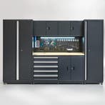 Datona Werkbank 160 cm met bovenkast, smalle zijkast en, Ophalen of Verzenden, Nieuw