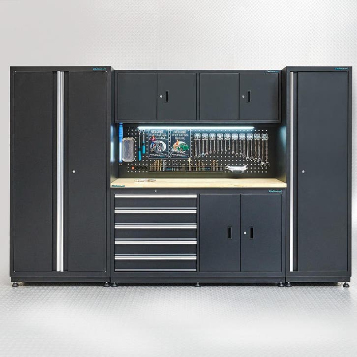 Datona Werkbank 160 cm met bovenkast, smalle zijkast en, Bricolage & Construction, Établis, Enlèvement ou Envoi