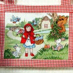Roodkapje Sprookjes Borduurset 14CT op Wit Borduurstof, Verzenden, Nieuw