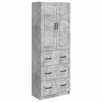 vidaXL Kast Set 2 pcs Betongrijs 66 x 34,5 x 87 cm Bewerkt, Huis en Inrichting, Verzenden, Nieuw