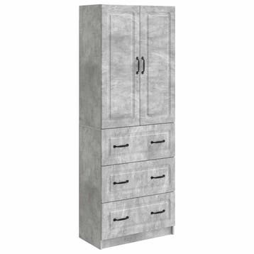 vidaXL Kast Set 2 pcs Betongrijs 66 x 34,5 x 87 cm Bewerkt, Huis en Inrichting, Kasten | Overige, Verzenden, Nieuw