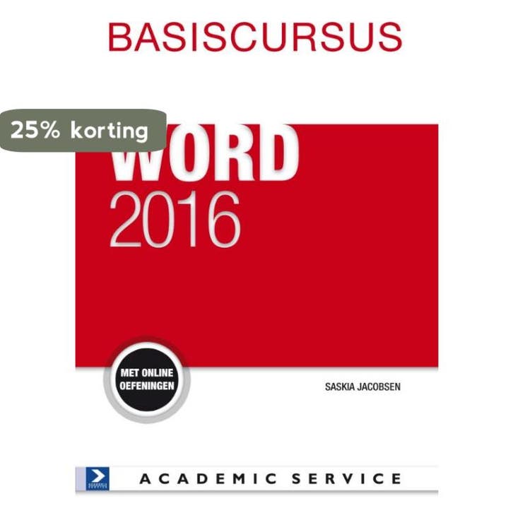 Basiscursus Word 2016 9789462451667 Saskia Jacobsen, Boeken, Informatica en Computer, Gelezen, Verzenden