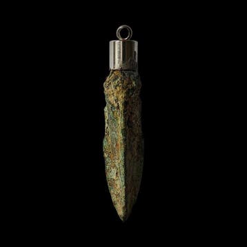 Oud-Chinees, Han-dynastie Prachtige bronzen pijlpunt hanger