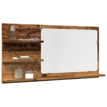 vidaXL Badkamerspiegelkast 90x11x45 cm bewerkt hout oud, Verzenden
