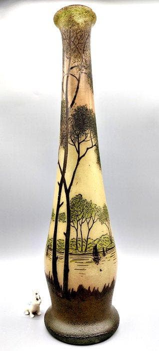 LEGRAS (1839-1916) - Vaas - Majestueuze grote vaas met, Antiek en Kunst