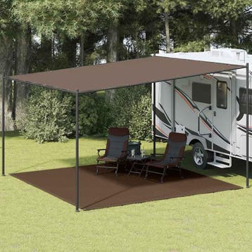 vidaXL Tenttapijt 400x400 cm bruin, Verzenden, Nieuw