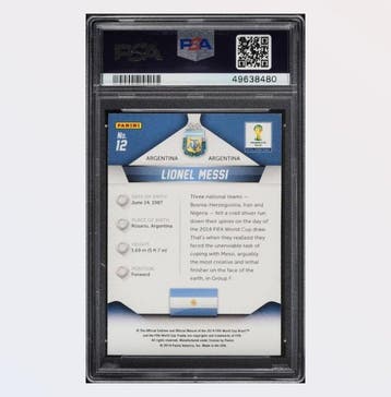 2014 Panini Prizm World Cup Lionel Messi #12 - PSA 9 - 1, Nieuw