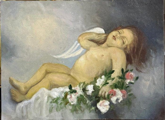 Europese school (XX) - Allegoria, Antiek en Kunst, Kunst | Schilderijen | Klassiek